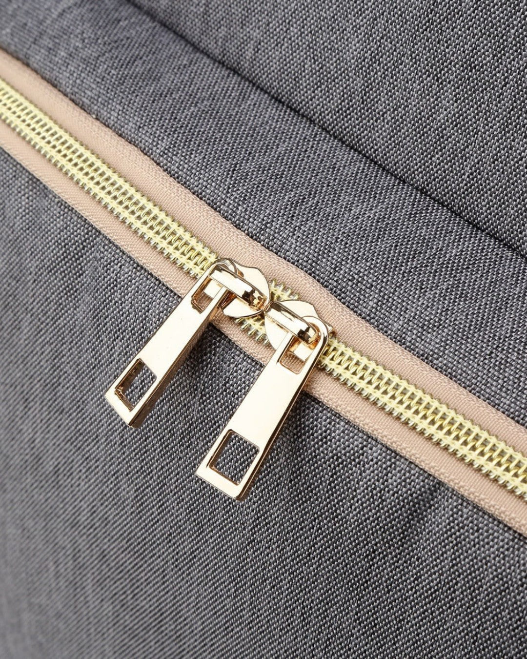 BebeceBag altın renkli fermuar